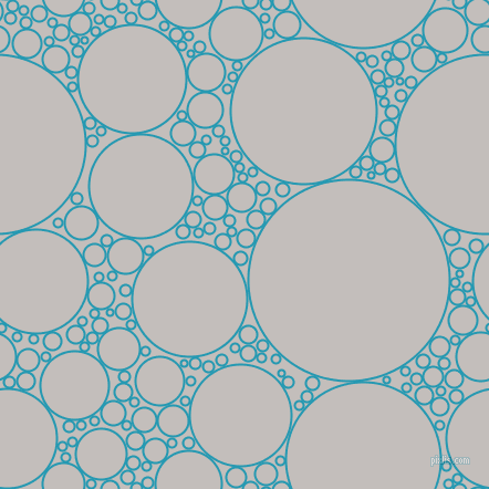 bubbles, circles, sponge, big, medium, small, 2 pixel line width, Pelorous and Pale Slate circles bubbles sponge soap seamless tileable