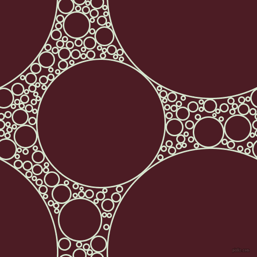 bubbles, circles, sponge, big, medium, small, 3 pixel line width, Peppermint and Bordeaux circles bubbles sponge soap seamless tileable