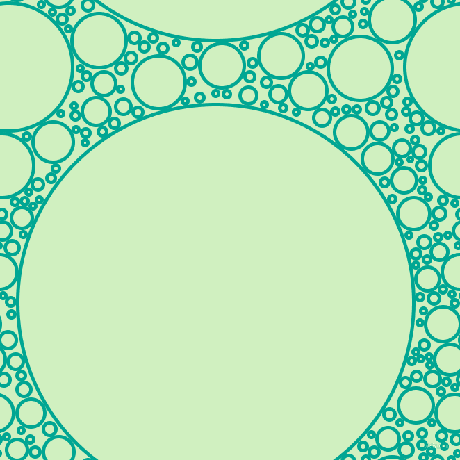 bubbles, circles, sponge, big, medium, small, 5 pixel line width, Persian Green and Tea Green circles bubbles sponge soap seamless tileable