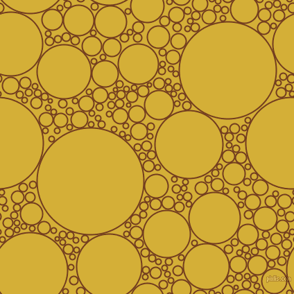 bubbles, circles, sponge, big, medium, small, 2 pixel line width, Peru Tan and Metallic Gold circles bubbles sponge soap seamless tileable