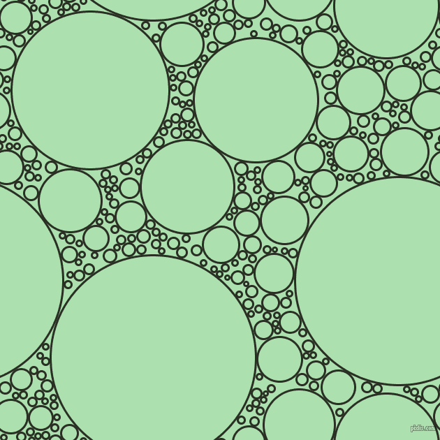 bubbles, circles, sponge, big, medium, small, 3 pixel line width, Pine Tree and Celadon circles bubbles sponge soap seamless tileable