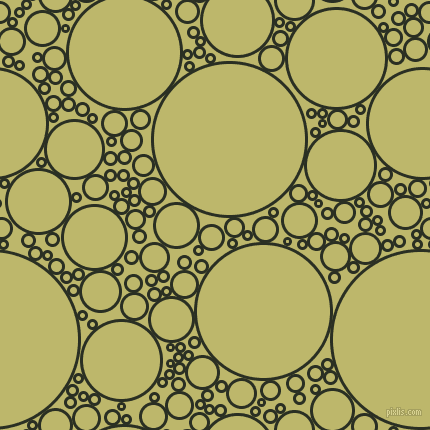 bubbles, circles, sponge, big, medium, small, 3 pixel line width, Pine Tree and Dark Khaki circles bubbles sponge soap seamless tileable