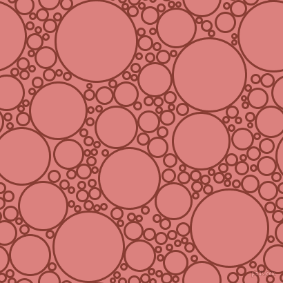bubbles, circles, sponge, big, medium, small, 3 pixel line width, Prairie Sand and Sea Pink circles bubbles sponge soap seamless tileable