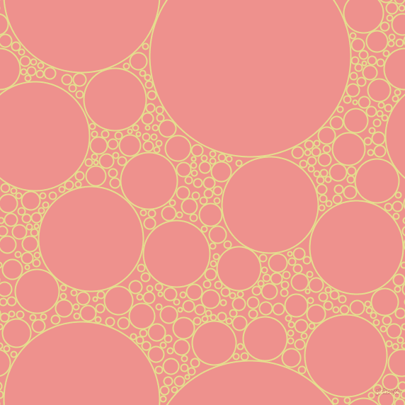 bubbles, circles, sponge, big, medium, small, 2 pixel line width, Primrose and Sweet Pink circles bubbles sponge soap seamless tileable