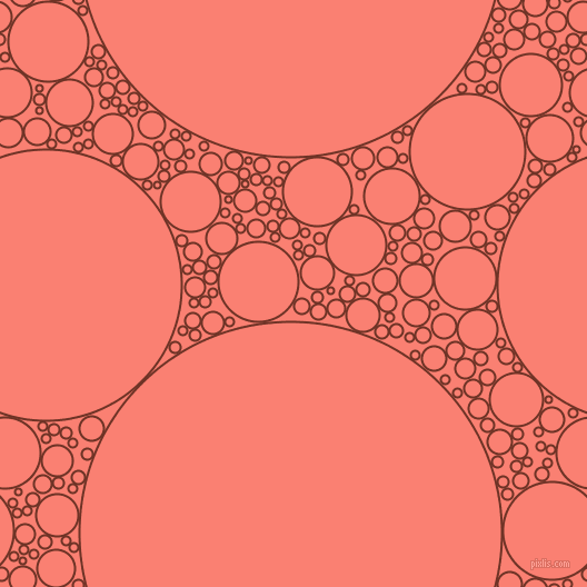 bubbles, circles, sponge, big, medium, small, 2 pixel line width, Pueblo and Salmon circles bubbles sponge soap seamless tileable