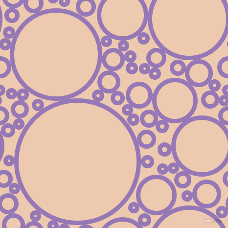bubbles, circles, sponge, big, medium, small, 9 pixel line width, Purple Mountain