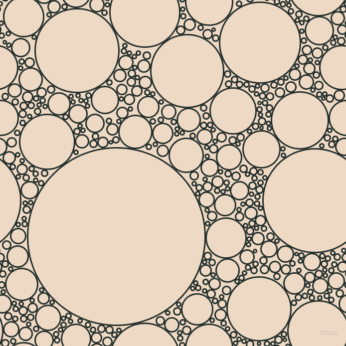 bubbles, circles, sponge, big, medium, small, 3 pixel line width, Racing Green and Almond circles bubbles sponge soap seamless tileable