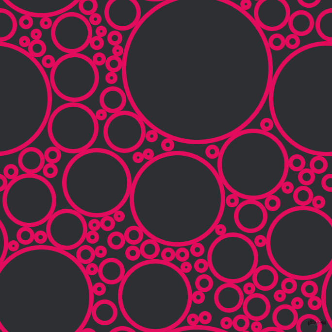 bubbles, circles, sponge, big, medium, small, 9 pixel line width, Razzmatazz and Cod Grey circles bubbles sponge soap seamless tileable
