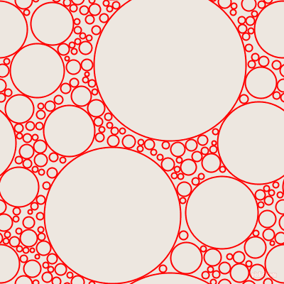 bubbles, circles, sponge, big, medium, small, 2 pixel line width, Red and Desert Storm circles bubbles sponge soap seamless tileable