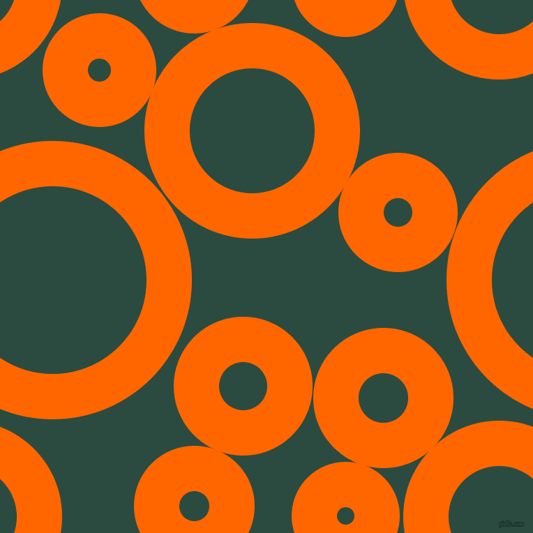 bubbles, circles, sponge, big, medium, small, 65 pixel line width, Safety Orange and Te Papa Green circles bubbles sponge soap seamless tileable