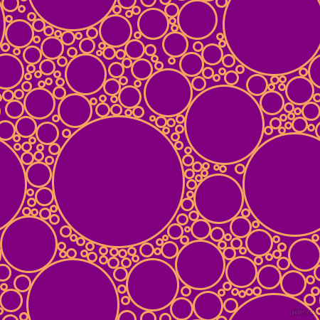 bubbles, circles, sponge, big, medium, small, 3 pixel line width, Sandy Brown and Purple circles bubbles sponge soap seamless tileable