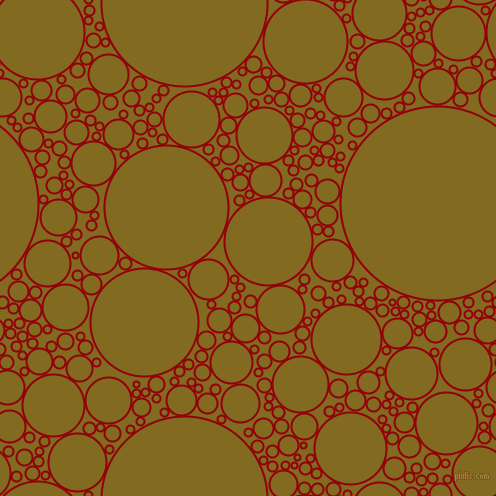 bubbles, circles, sponge, big, medium, small, 2 pixel line width, Sangria and Yukon Gold circles bubbles sponge soap seamless tileable