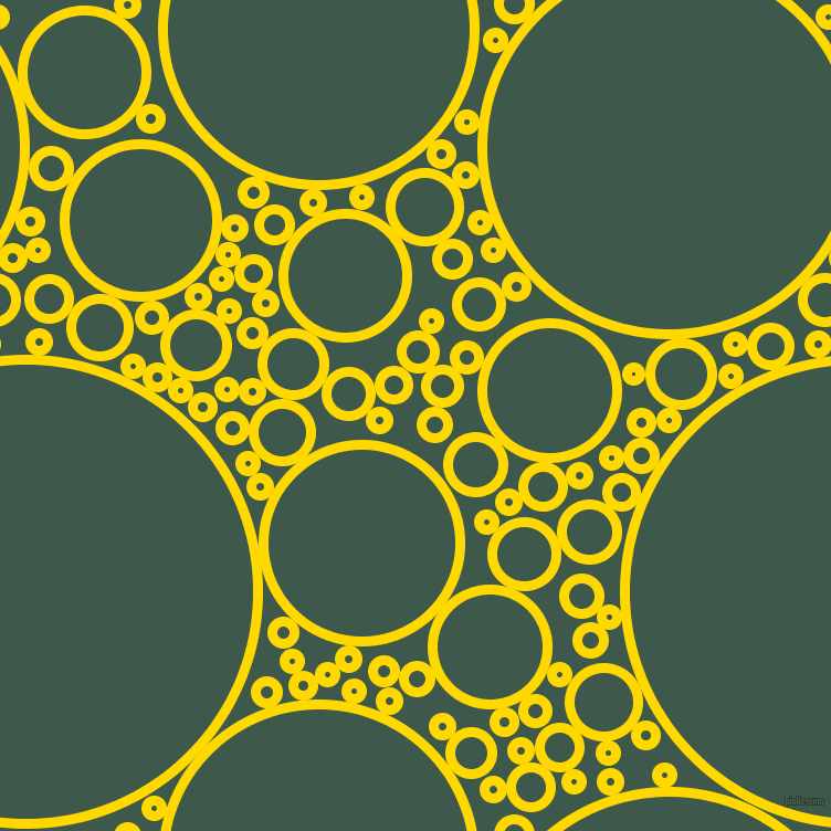 bubbles, circles, sponge, big, medium, small, 9 pixel line width, School Bus Yellow and Plantation circles bubbles sponge soap seamless tileable