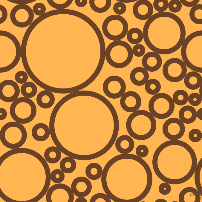 bubbles, circles, sponge, big, medium, small, 17 pixel line width, Semi-Sweet Chocolate and Koromiko circles bubbles sponge soap seamless tileable