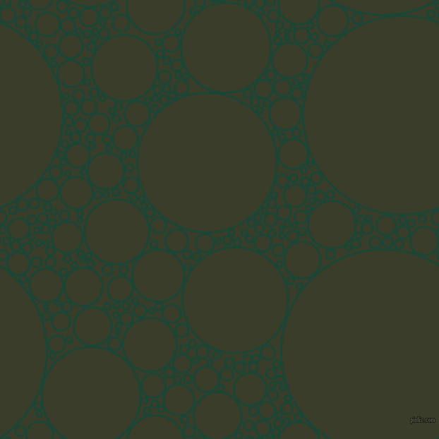 bubbles, circles, sponge, big, medium, small, 3 pixel line width, Sherwood Green and Green Kelp circles bubbles sponge soap seamless tileable