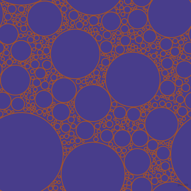 bubbles, circles, sponge, big, medium, small, 3 pixel line width, Sienna and Dark Slate Blue circles bubbles sponge soap seamless tileable
