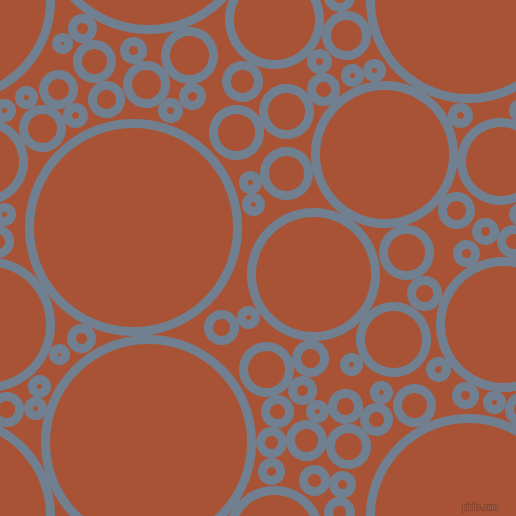 bubbles, circles, sponge, big, medium, small, 9 pixel line width, Slate Grey and Orange Roughy circles bubbles sponge soap seamless tileable