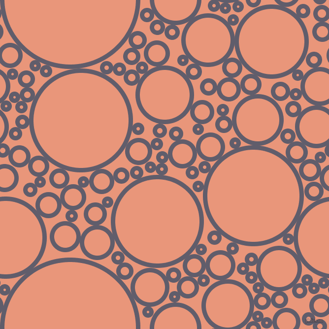 bubbles, circles, sponge, big, medium, small, 9 pixel line width, Smoky and Dark Salmon circles bubbles sponge soap seamless tileable