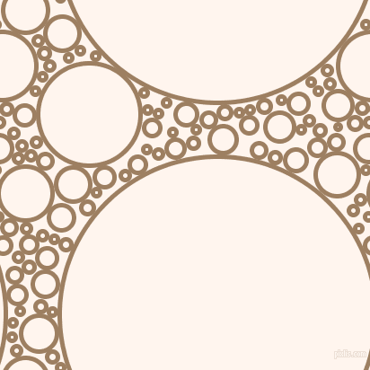 bubbles, circles, sponge, big, medium, small, 5 pixel line width, Sorrell Brown and Seashell circles bubbles sponge soap seamless tileable