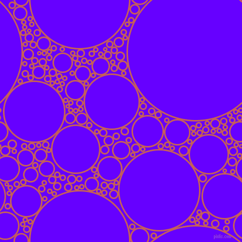 bubbles, circles, sponge, big, medium, small, 3 pixel line width, Sunglo and Electric Indigo circles bubbles sponge soap seamless tileable