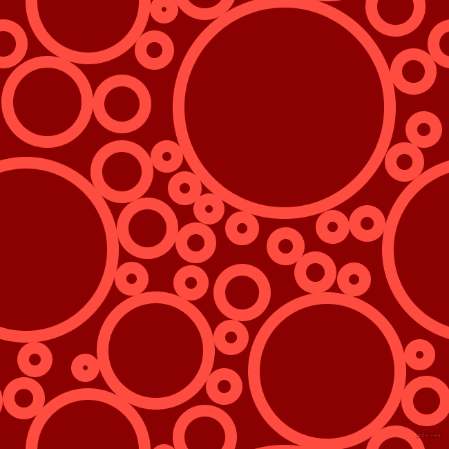 bubbles, circles, sponge, big, medium, small, 17 pixel line width, Sunset Orange and Dark Red circles bubbles sponge soap seamless tileable