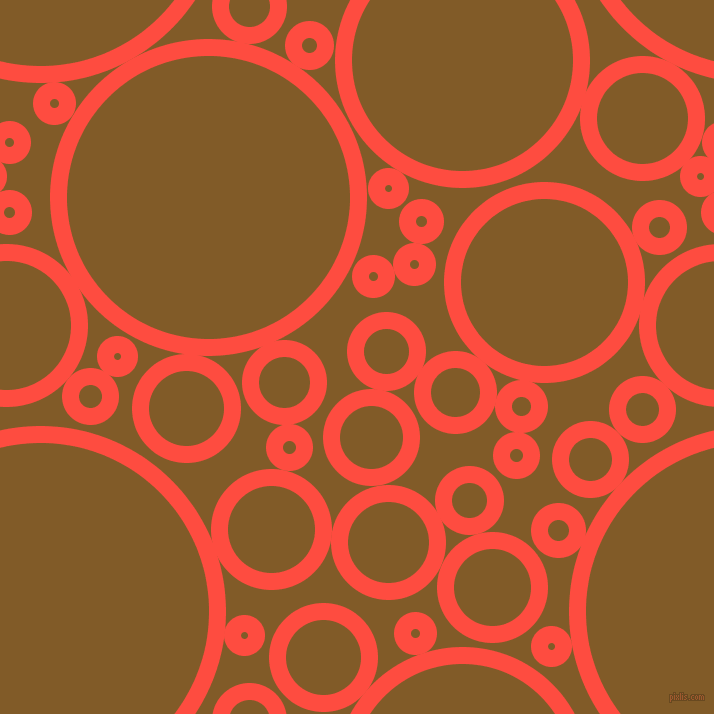 bubbles, circles, sponge, big, medium, small, 17 pixel line width, Sunset Orange and Hot Curry circles bubbles sponge soap seamless tileable
