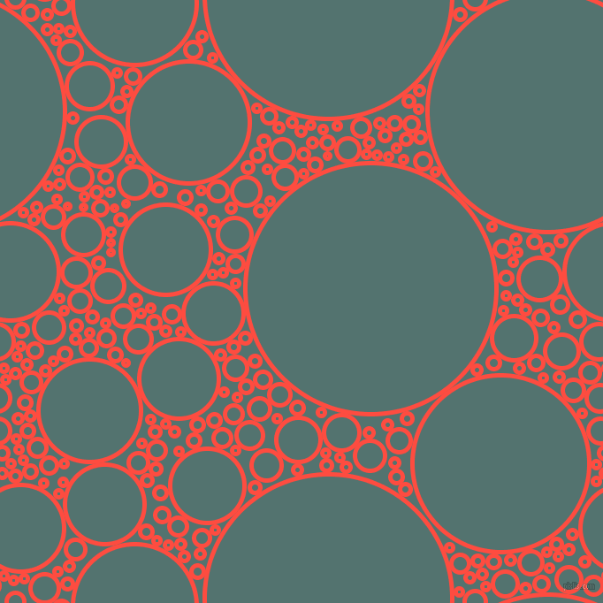 bubbles, circles, sponge, big, medium, small, 5 pixel line width, Sunset Orange and William circles bubbles sponge soap seamless tileable