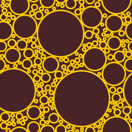 bubbles, circles, sponge, big, medium, small, 5 pixel line width, Tangerine Yellow and Bulgarian Rose circles bubbles sponge soap seamless tileable