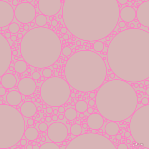 bubbles, circles, sponge, big, medium, small, 3 pixel line width, Tea Rose and Pink Flare circles bubbles sponge soap seamless tileable