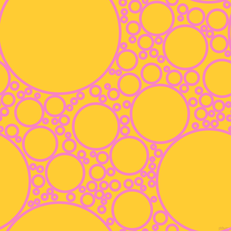 bubbles, circles, sponge, big, medium, small, 9 pixel line width, Tea Rose and Sunglow circles bubbles sponge soap seamless tileable