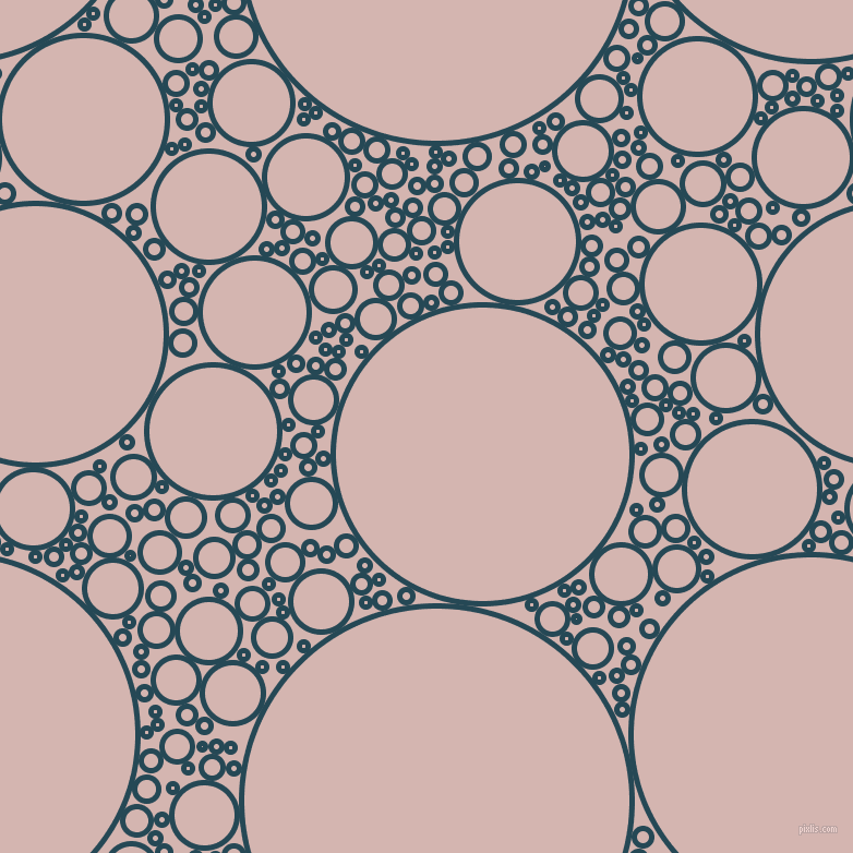 bubbles, circles, sponge, big, medium, small, 5 pixel line width, Teal Blue and Oyster Pink circles bubbles sponge soap seamless tileable