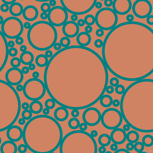 bubbles, circles, sponge, big, medium, small, 9 pixel line width, Teal and Burning Sand circles bubbles sponge soap seamless tileable