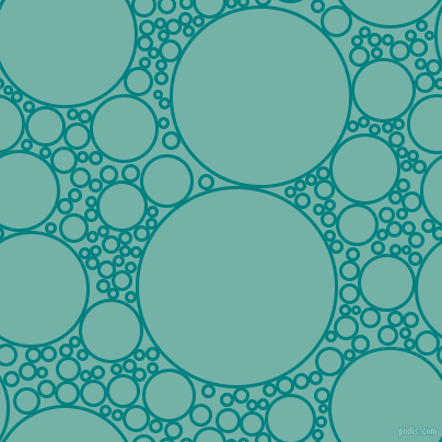 bubbles, circles, sponge, big, medium, small, 3 pixel line width, Teal and Gulf Stream circles bubbles sponge soap seamless tileable