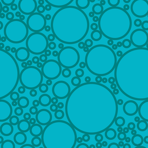 bubbles, circles, sponge, big, medium, small, 9 pixel line width, Teal and Iris Blue circles bubbles sponge soap seamless tileable