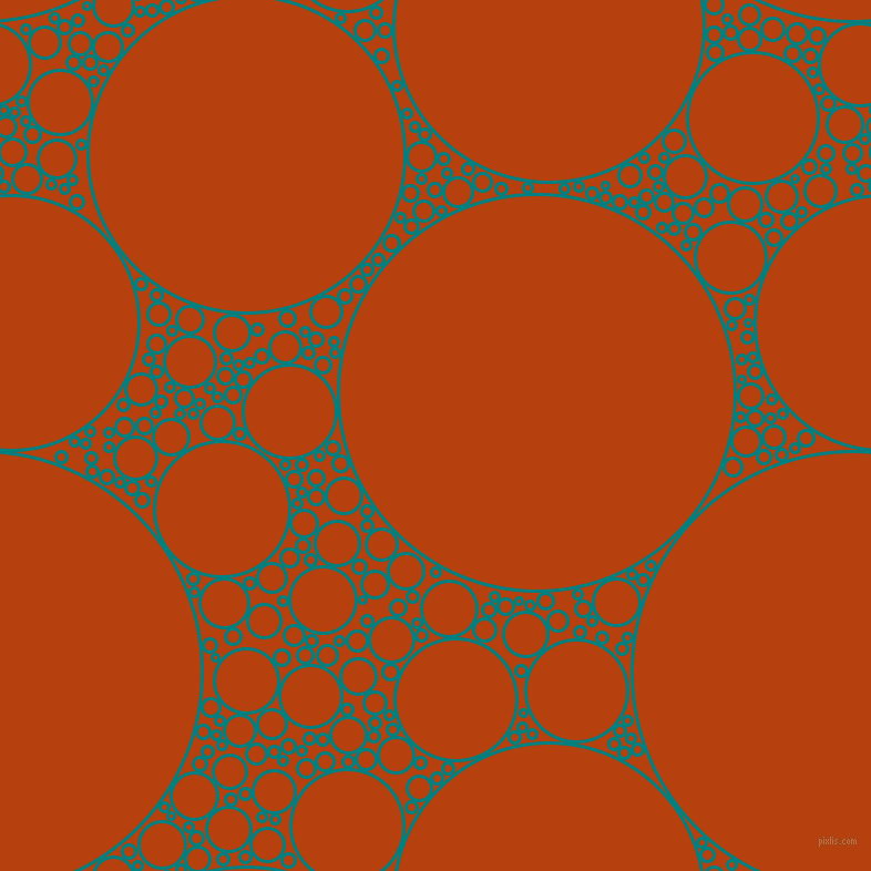 bubbles, circles, sponge, big, medium, small, 3 pixel line width, Teal and Rust circles bubbles sponge soap seamless tileable