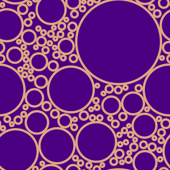 bubbles, circles, sponge, big, medium, small, 9 pixel line width, Tumbleweed and Indigo circles bubbles sponge soap seamless tileable