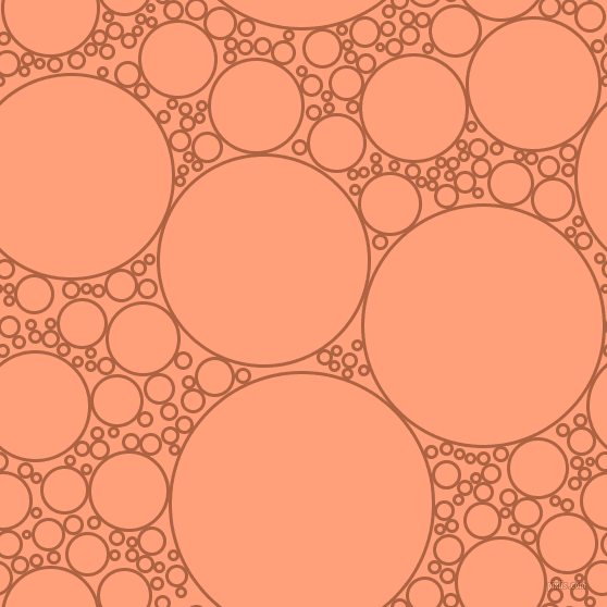 bubbles, circles, sponge, big, medium, small, 3 pixel line width, Tuscany and Light Salmon circles bubbles sponge soap seamless tileable