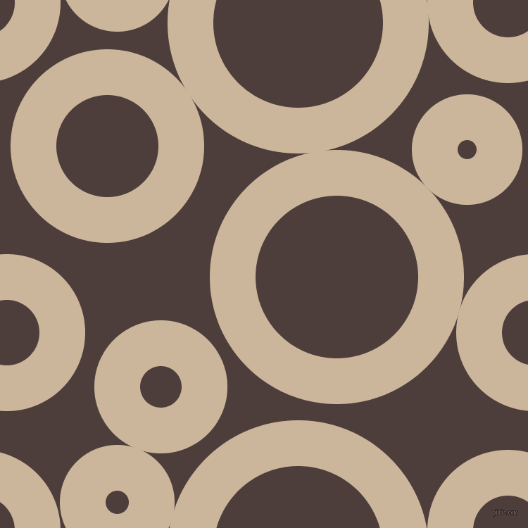 bubbles, circles, sponge, big, medium, small, 65 pixel line width, Vanilla and Crater Brown circles bubbles sponge soap seamless tileable