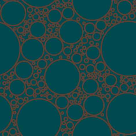 bubbles, circles, sponge, big, medium, small, 5 pixel line width, Very Dark Brown and Sherpa Blue circles bubbles sponge soap seamless tileable