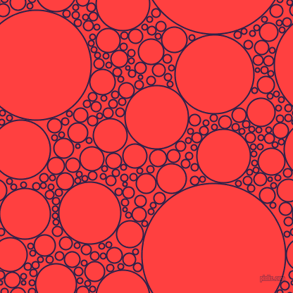 bubbles, circles, sponge, big, medium, small, 2 pixel line width, Violent Violet and Coral Red circles bubbles sponge soap seamless tileable