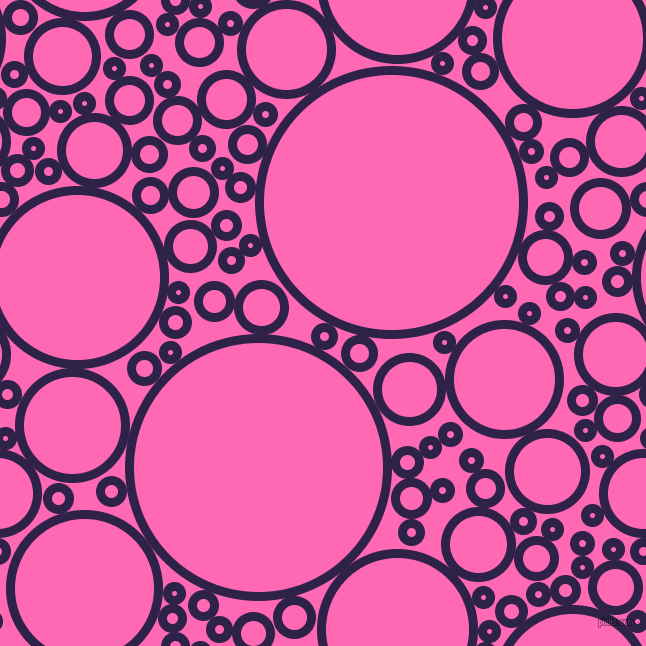 bubbles, circles, sponge, big, medium, small, 9 pixel line width, Violent Violet and Hot Pink circles bubbles sponge soap seamless tileable