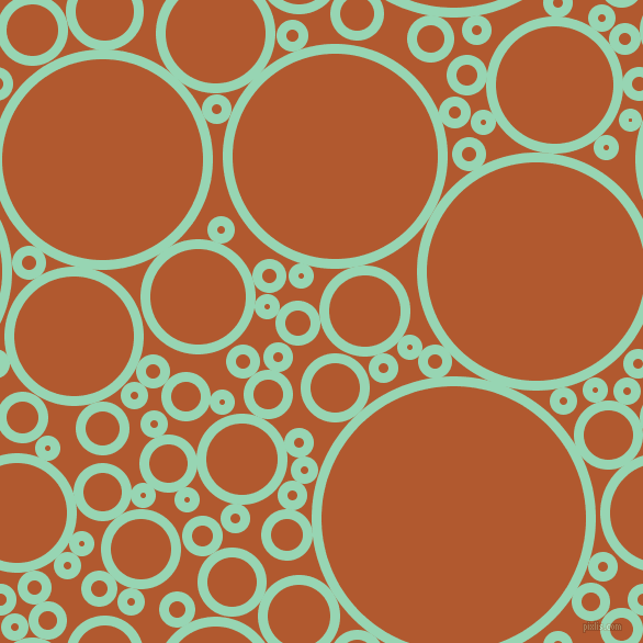 bubbles, circles, sponge, big, medium, small, 9 pixel line width, Vista Blue and Fiery Orange circles bubbles sponge soap seamless tileable