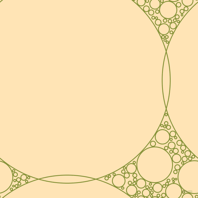 bubbles, circles, sponge, big, medium, small, 3 pixel line width, Wasabi and Moccasin circles bubbles sponge soap seamless tileable