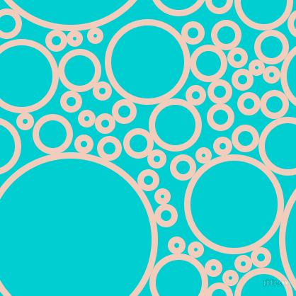 bubbles, circles, sponge, big, medium, small, 9 pixel line width, Watusi and Dark Turquoise circles bubbles sponge soap seamless tileable