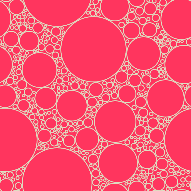 bubbles, circles, sponge, big, medium, small, 3 pixel line width, Wheatfield and Radical Red circles bubbles sponge soap seamless tileable