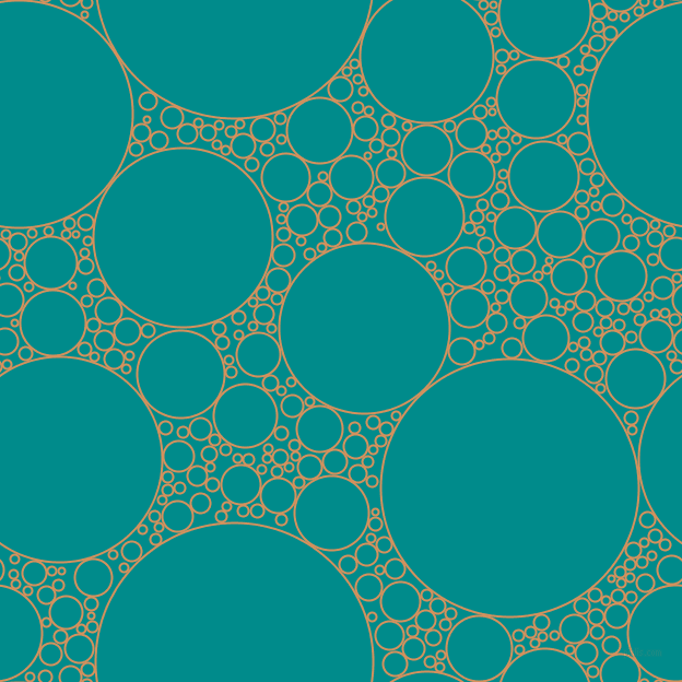 bubbles, circles, sponge, big, medium, small, 2 pixel line widthWhiskey Sour and Dark Cyan circles bubbles sponge soap seamless tileable