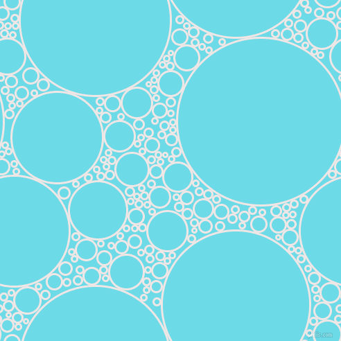 bubbles, circles, sponge, big, medium, small, 3 pixel line width, Whisper and Turquoise Blue circles bubbles sponge soap seamless tileable