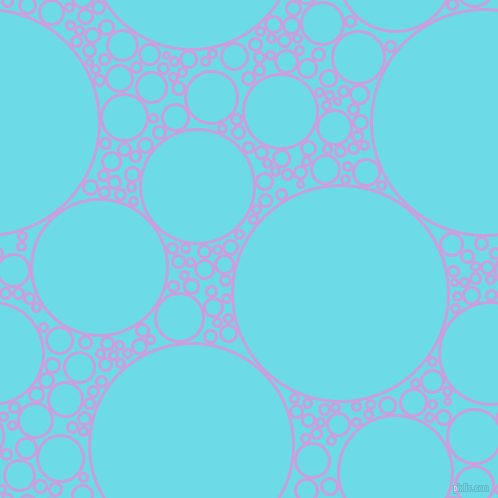 bubbles, circles, sponge, big, medium, small, 3 pixel line width, Wisteria and Turquoise Blue circles bubbles sponge soap seamless tileable