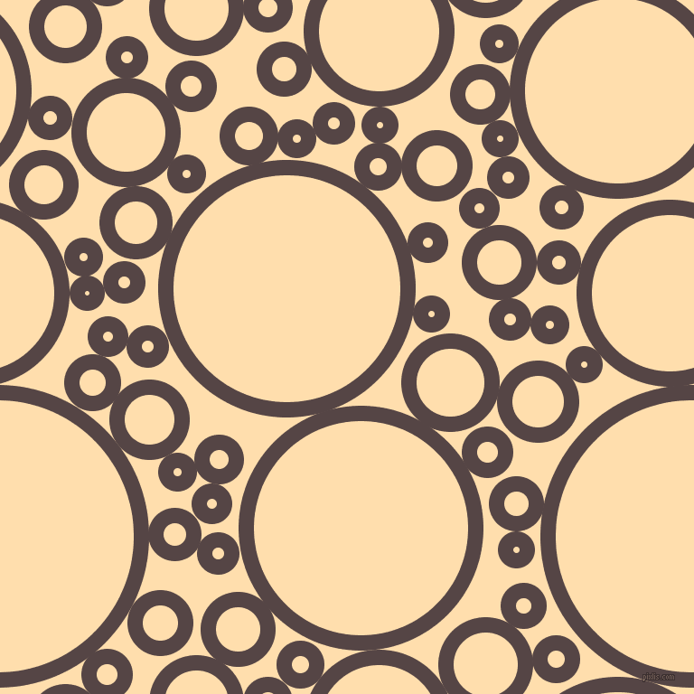 bubbles, circles, sponge, big, medium, small, 17 pixel line width, Woody Brown and Navajo White circles bubbles sponge soap seamless tileable