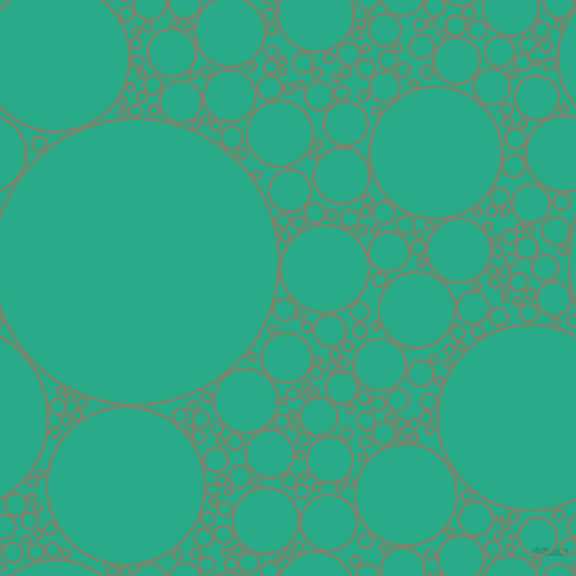 bubbles, circles, sponge, big, medium, small, 3 pixel line width, Xanadu and Jungle Green circles bubbles sponge soap seamless tileable